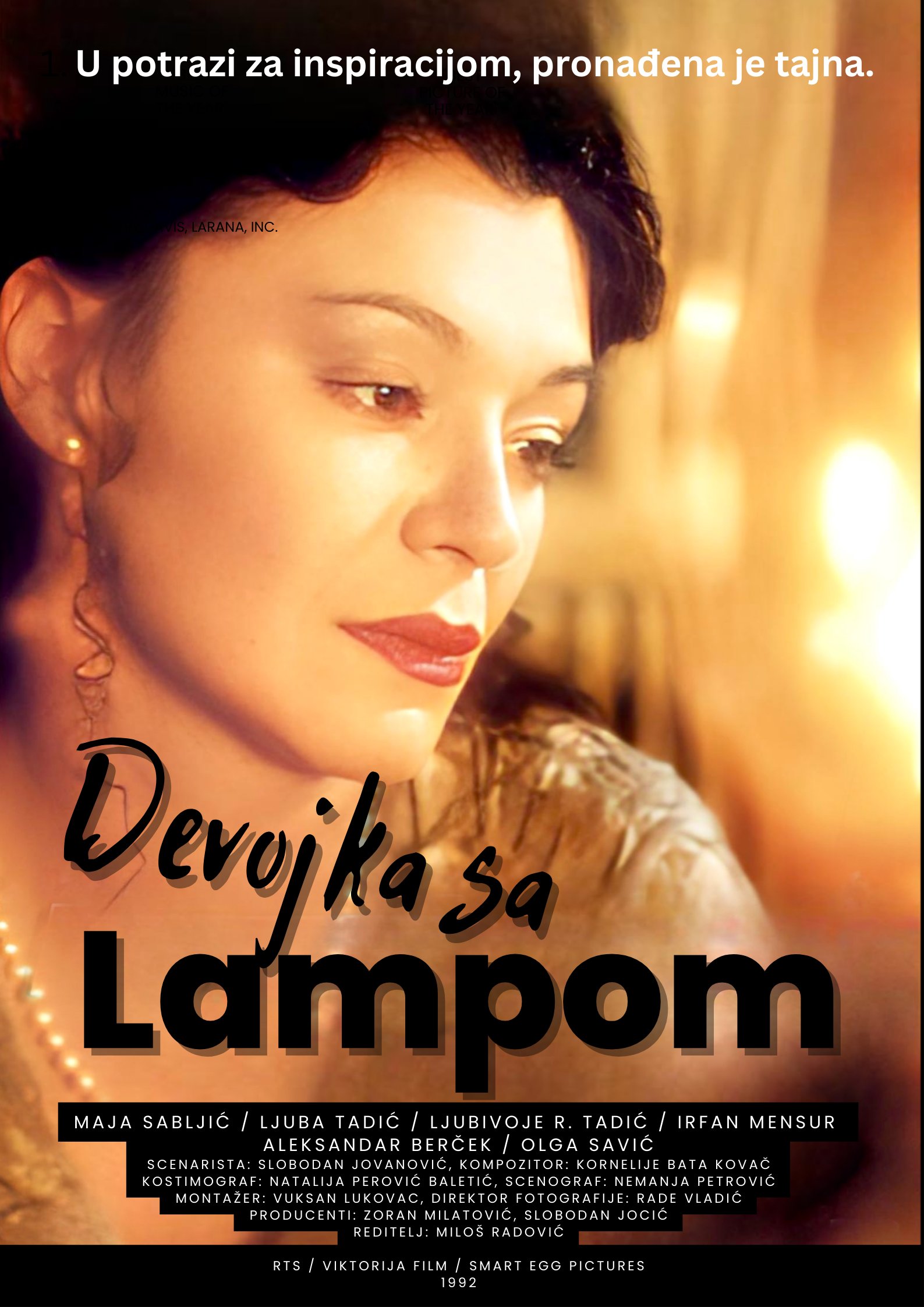 Devojka sa lampom poster